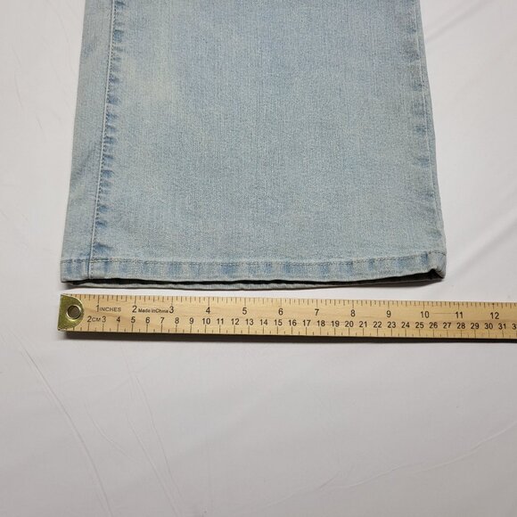Denim 24/7 Womens Jeans 28WP Stretch High Rise Wide Leg Light Wash - Picture 16 of 16